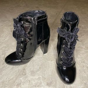 Call it spring lace up heeled boots size 7